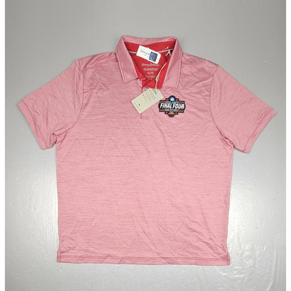 Tommy Bahama Island Zone Polo Shirt Mens XL Red 2025 NCAA Final Four Basketball